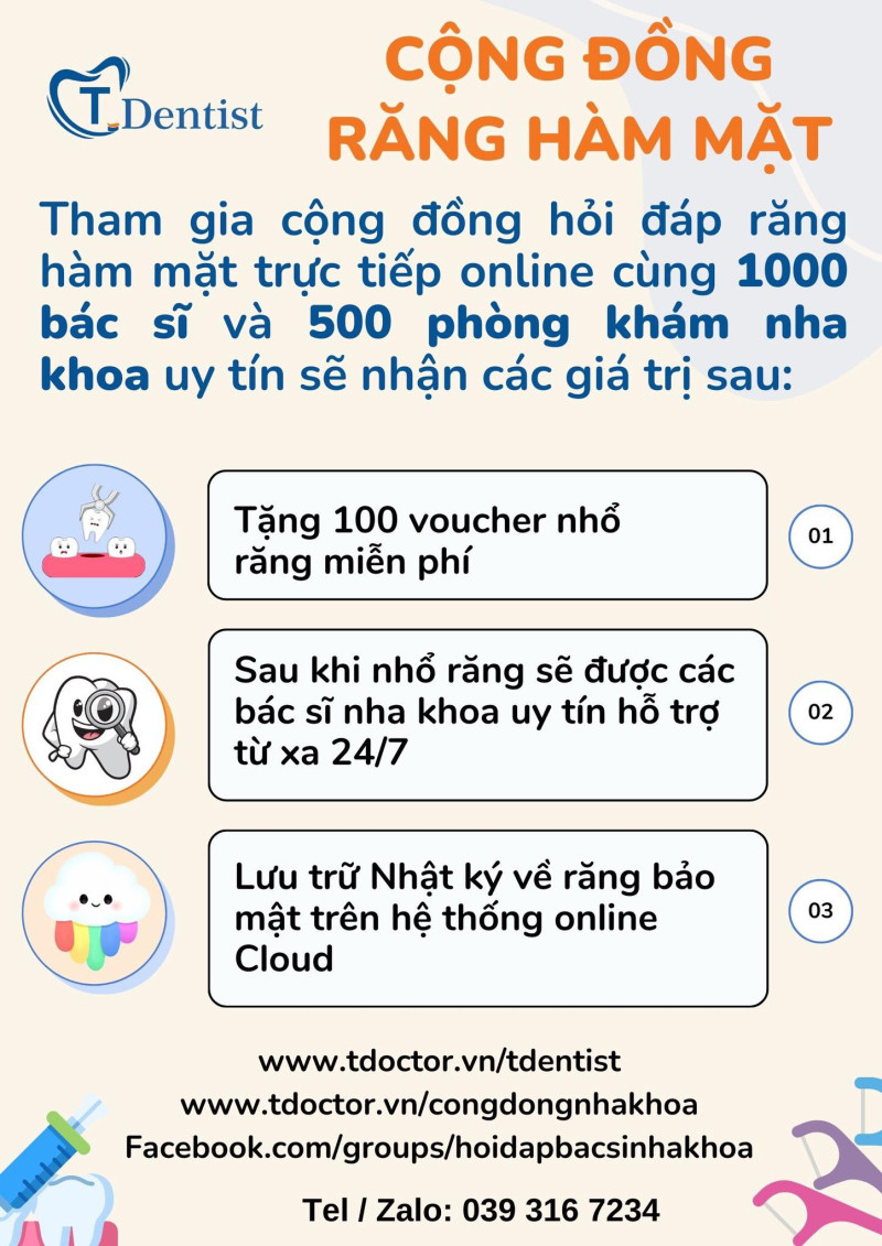 Chương trình đặc biệt từ Tdentist tháng 4/2024: 100 suất nhổ răng miễn phí và nhiều ưu đãi khủng